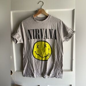 Gray Nirvana Graphic T-Shirt